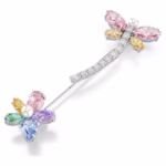 Ariana Grande x Swarovski brooch Mixed cuts, Dragonfly, Multicoloured, Rhodium plated