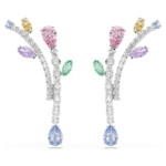 Ariana Grande x Swarovski drop earrings Mixed cuts, Multicoloured, Rhodium plated