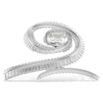 Ariana Grande x Swarovski hair clip Baguette cut, White, Rhodium plated