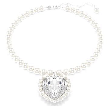 ariana-grande-x-swarovski-necklace-crystal-pearl-heart-cut-heart-white-rhodium-plated-swarovski-5720858 Ariana Grande x Swarovski necklace Crystal pearl, Heart cut, Heart, White, Rhodium plated - Image 1