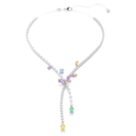 Ariana Grande x Swarovski necklace Mixed cuts, Dragonfly, Multicoloured, Rhodium plated