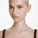 Ariana Grande x Swarovski necklace, Mixed cuts, Heart, White, Rhodium plated - Image 2