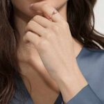 Attract ring Square cut, White, 18K rose gold finish - Image 2