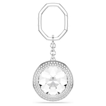 bag-charm-round-cut-white-rhodium-plated-swarovski-5763032 Bag charm Round cut, White, Rhodium plated - Image 1