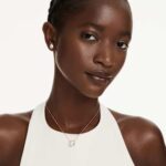 Bella V set Round cut, White, 18K rose gold finish - Image 2