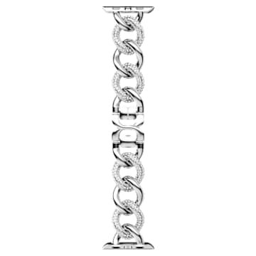 chain-strap-for-apple-watch®-40-mm-41mm-silver-tone-stainless-steel-swarovski-5678671 Chain strap For Apple Watch® 40 mm & 41mm, Silver tone, Stainless steel - Image 1