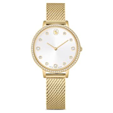 clarica-watch-swiss-made-metal-bracelet-gold-tone-gold-tone-finish-swarovski-5740823 Clarica watch Swiss Made, Metal bracelet, Gold tone, Gold-tone finish - Image 1