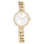 Cocktail round watch Round cut, Metal bracelet, Gold tone, Gold-tone finish