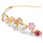 Constella bracelet Mixed cuts, Multicoloured, 18K gold finish - Image 3