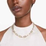 Constella necklace White, 18K gold finish - Image 2