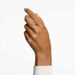 Constella ring Set (2), Round cut, White, 18K gold finish - Image 2