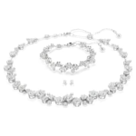 Constella set Mixed cuts, White, Rhodium plated