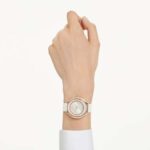 Crystalline aura watch Swiss Made, Leather strap, White, Rose gold-tone finish - Image 2