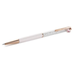 Crystalline ballpoint pen Heart, Pink, Pink lacquered, rose gold-tone plated