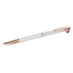 Crystalline ballpoint pen Ladybird, White, Red lacquered, rose gold-tone plated