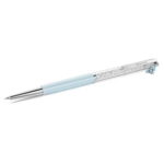 Crystalline ballpoint pen Teddy, Blue, Blue lacquered, chrome plated