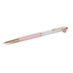 Crystalline ballpoint pen Teddy, Pink, Pink lacquered, rose gold-tone plated