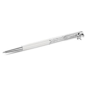 crystalline-ballpoint-pen-white-white-lacquered-chrome-plated-swarovski-5717136 Crystalline ballpoint pen White, White lacquered, chrome plated - Image 1