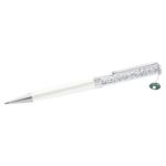Crystalline New Giant Ballpoint Pen White, Chrome Plated