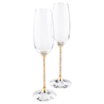 Crystalline Toasting Flutes Gold Tone (Set of 2)