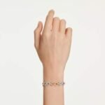 Dextera bracelet Round cut, White, Mixed metal finish - Image 2