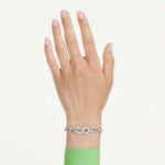 Dextera bracelet Round cut, White, Rhodium plated - Image 2