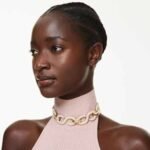 Dextera choker Round cut, White, 18K gold finish - Image 2