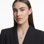 Dextera necklace Intertwined circles, White, 18K rose gold finish - Image 2