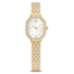 Dextera octagon watch Swiss Made, Metal bracelet, Gold tone, Gold-tone finish