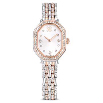 dextera-octagon-watch-swiss-made-metal-bracelet-silver-tone-rose-gold-tone-finish-swarovski-5715521 Dextera octagon watch Swiss Made, Metal bracelet, Silver Tone, Rose gold-tone finish - Image 1
