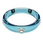 Dulcis bangle Octagon cut, Blue, 18K gold finish