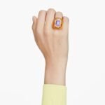 Dulcis cocktail ring Cushion cut, Pavé, Yellow - Image 2