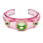 Dulcis cuff Mixed cuts, Multicoloured, 18K gold finish
