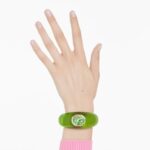 Dulcis cuff Octagon cut, Green, 18K gold finish - Image 2