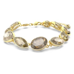 Elegance of Africa bracelet Mixed cuts, Brown, Gold-tone plated
