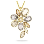 Elegance of Africa necklace Flower, Multicoloured, Gold-tone plated