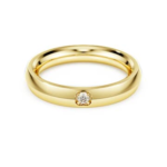 Eternity band ring Lab-grown diamonds 0.05 ct tw, Round shape, 18K yellow gold