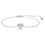 Eternity bracelet Lab-grown diamonds 0.5 ct tw, Heart shape, Sterling silver