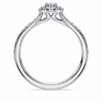 Eternity halo solitaire ring Lab-grown diamonds 0.45 ct tw, Round shape, Sterling silver - Image 5