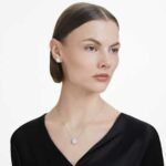 Eternity halo stud earrings Lab-grown diamonds 2 ct tw, Round shape, 18K white gold - Image 2