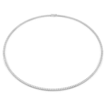 Eternity necklace Lab-grown diamonds 7 ct tw, Round shape, 18K white gold