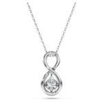 Eternity pendant Lab-grown diamonds 0.33 ct tw, Pear shape, Infinity, 18K white gold