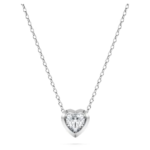 Eternity pendant Lab-grown diamonds 0.5 ct tw, Heart shape, Sterling silver