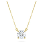 Eternity solitaire pendant Lab-grown diamonds 1 ct tw, Round shape, 18K yellow gold