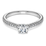 Eternity solitaire ring Lab-grown diamonds 0.7 ct tw, Round shape, 18K white gold
