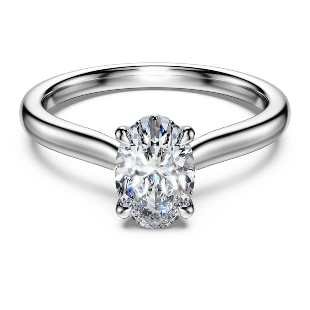 eternity-solitaire-ring-lab-grown-diamonds-1-ct-tw-oval-shape-18k-white-gold-swarovski-5699606 Eternity solitaire ring, Lab-grown diamonds 1 ct tw, Oval shape, 18K white gold - Image 1