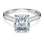 Eternity solitaire ring Lab-grown diamonds 2 ct tw, Octagon shape, 18K white gold