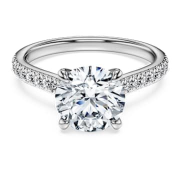 eternity-solitaire-ring-lab-grown-diamonds-2.2-ct-tw-round-shape-18k-white-gold-swarovski-5697782 Eternity solitaire ring Lab-grown diamonds 2.2 ct tw, Round shape, 18K white gold - Image 1