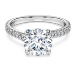Eternity solitaire ring Lab-grown diamonds 2.25 ct tw, Round shape, 18K white gold
