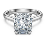 Eternity solitaire ring Lab-grown diamonds 3 ct tw, Octagon shape, 18K white gold